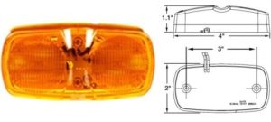 4" x 2" Amber LED Turn Signal Light